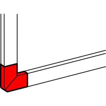 Угол LEGRAND плоский 90° для односекционных кабель-каналов DLP 65х150 белый