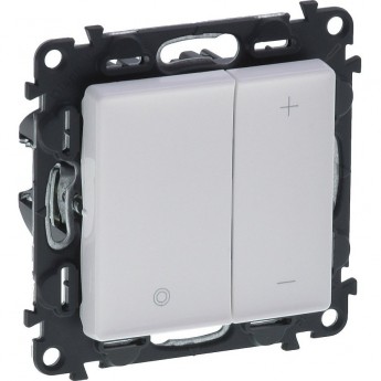 Светорегулятор LEGRAND Valena LIFE кнопочный универсальный 400Вт без нейтрали с лицевой панелью цвет белый