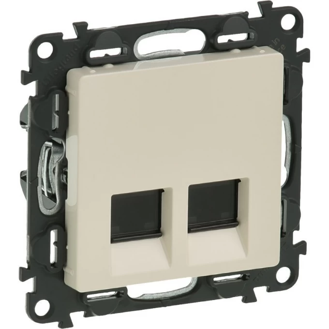 Информационная розетка LEGRAND Valena LIFE двойная RJ45 Кат.5е UTP с лицевой панелью слоновая кость 753541 Информационная розетка LEGRAND Valena LIFE двойная RJ45 Кат.5е UTP с лицевой панелью слоновая кость 753541