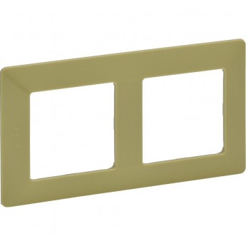 Рамка LEGRAND Valena LIFE "Лайм", 2-постовая универсальная, зеленая