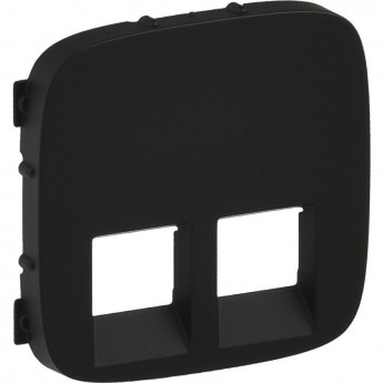 Лицевая панель LEGRAND Valena ALLURE для двойных телефонных/информационных розеток антрацит