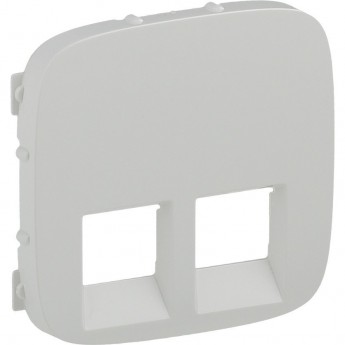 Лицевая панель LEGRAND Valena ALLURE для двойных телефонных/информационных розеток белая
