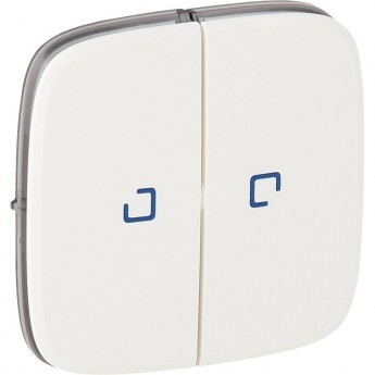 Лицевая панель LEGRAND Valena ALLURE для выключателя двухклавишного с подсветкой белая