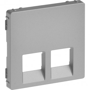Лицевая панель LEGRAND Valena LIFE для двойных телефонных/информационных розеток алюминий
