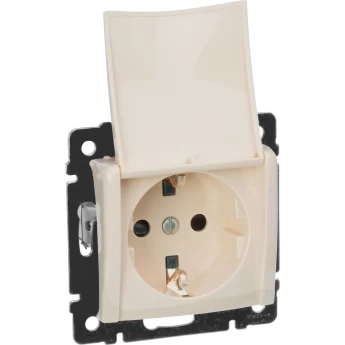 Силовая розетка LEGRAND Valena 2К+3 с откидной крышкой на винтах 10/16 А 230/250 В слоновая кость