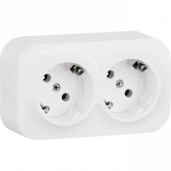 Розеточный блок LEGRAND 2 x 2К+З без шторок 16 A 250 В Quteo IP 20 белый