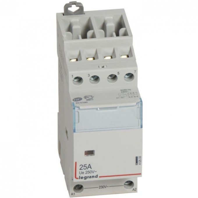 Контактор LEGRAND CX3 230В 2НО+2НЗ 25А/4п 412533 Контактор LEGRAND CX3 230В 2НО+2НЗ 25А/4п 412533