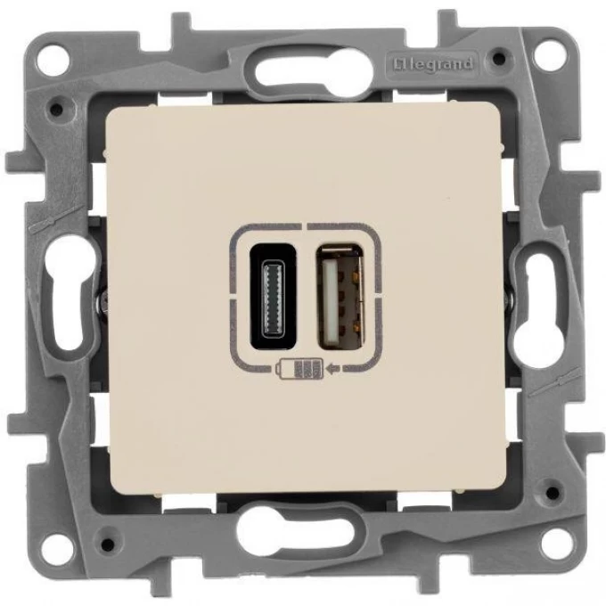 Розетка LEGRAND Etika USB слоновая кость 672336 Розетка LEGRAND Etika USB слоновая кость 672336