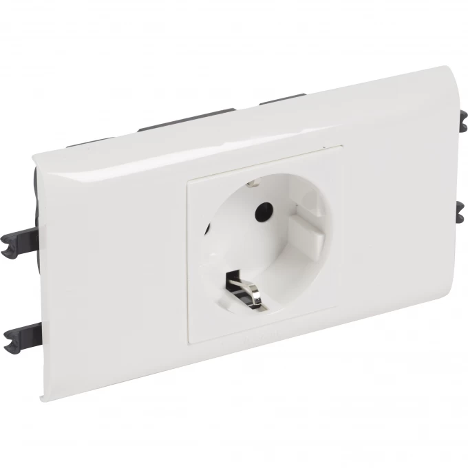 Розетка LEGRAND Mosaic DLP для крышки 65мм немецкий стандарт 2К+З б/заж., белый 77431 Розетка LEGRAND Mosaic DLP для крышки 65мм немецкий стандарт 2К+З б/заж., белый 77431