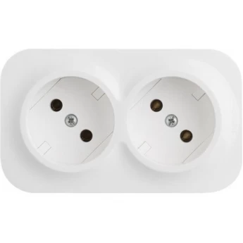 Розетка LEGRAND Quteo 16А IP20 250В 2х2P белая