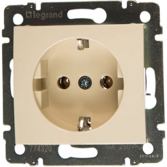 Розетка LEGRAND СП VALENA 16А IP20 2P+E 1-м с заземлением механизм слоновая кость