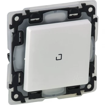 Выключатель LEGRAND Valena LIFE IP44 10АХ 250В с подсветкой с лицевой панелью белый