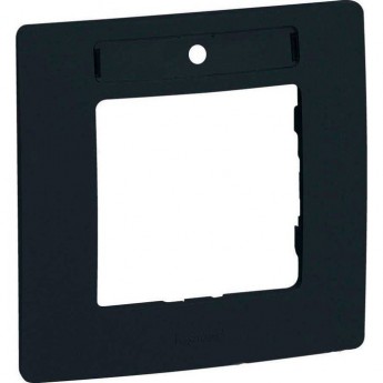 Рамка LEGRAND с держателем для маркировки 1 пост Etika антрацит